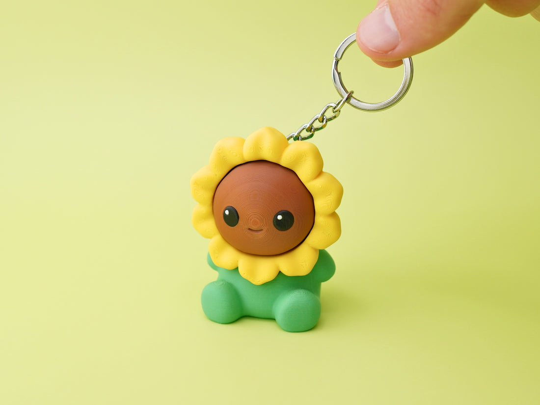 Sunflower Clicker Keychain