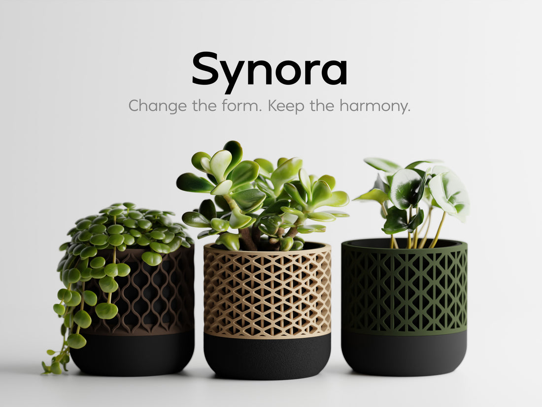 Synora Collection – Set of 3 Geometric Planters